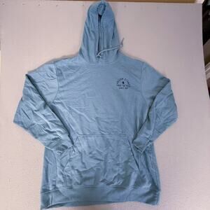 Volcom True To This Pullover Hoodie Blue Cotton Blend Kangaroo Pocket XXL